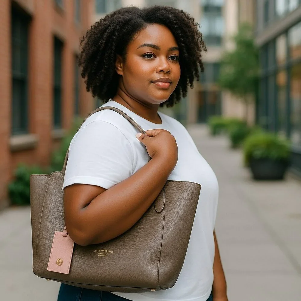 Gucci Swing Tote in Brown Grained Leather